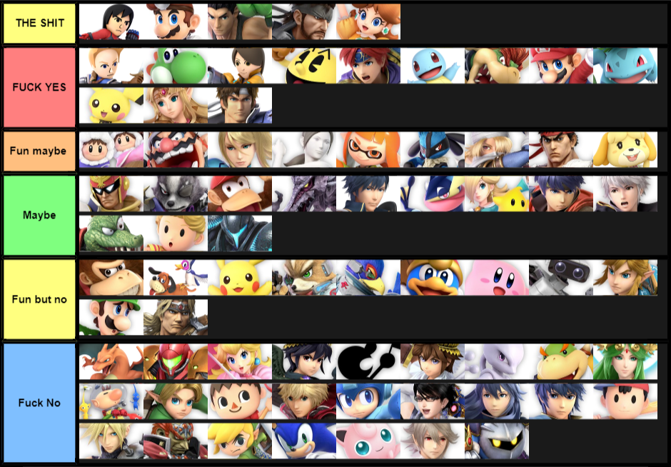 Characters i want to play in ultimate